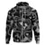 Hawaii Plumeria Hoodie Hau'oli la Makuahine Monochrome LT7 Zip Hoodie Black - Polynesian Pride