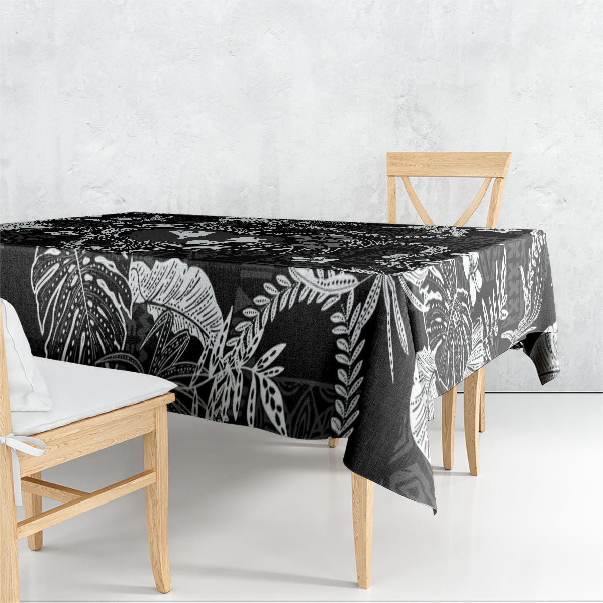 Hawaii Plumeria Tablecloth Hau'oli la Makuahine Monochrome LT7 - Polynesian Pride