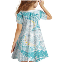 Polynesia Humpback Whale Family Matching Mermaid Dress and Hawaiian Shirt Tropical Plumeria Turquoise