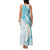 Polynesia Humpback Whale Family Matching Tank Maxi Dress and Hawaiian Shirt Tropical Plumeria Turquoise