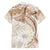 Polynesia Humpback Whale Family Matching Tank Maxi Dress and Hawaiian Shirt Tropical Plumeria Beige