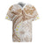 Polynesia Humpback Whale Rugby Jersey Tropical Plumeria Beige