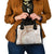 Polynesia Humpback Whale Shoulder Handbag Tropical Plumeria Beige
