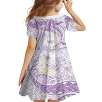 Polynesia Humpback Whale Family Matching Off The Shoulder Long Sleeve Dress and Hawaiian Shirt Tropical Plumeria Lavender