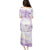 Polynesia Humpback Whale Family Matching Puletasi and Hawaiian Shirt Tropical Plumeria Lavender