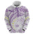 Polynesia Humpback Whale Hoodie Tropical Plumeria Lavender