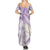 Polynesia Humpback Whale Summer Maxi Dress Tropical Plumeria Lavender