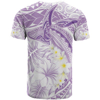 Polynesia Humpback Whale T Shirt Tropical Plumeria Lavender