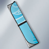 Aotearoa Maori Koru Curves Auto Sun Shade Silver Ferns - Turquoise