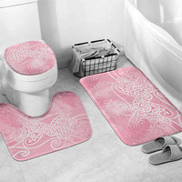 Aotearoa Maori Koru Curves Bathroom Set Silver Ferns - Rose Pink
