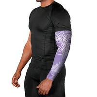 Aotearoa Maori Koru Curves Arm Sleeves Silver Ferns - Amethyst