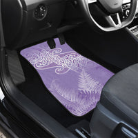 Aotearoa Maori Koru Curves Car Mats Silver Ferns - Amethyst