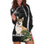 Personalised Polynesian Dog Hoodie Dress Corgi Mix Tropical Flowers LT7 Black - Polynesian Pride