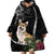 Personalised Polynesian Dog Wearable Blanket Hoodie Corgi Mix Tropical Flowers LT7 - Polynesian Pride