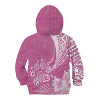 Personalised Polynesian Pacific Bulldog Kid Hoodie With Pink Hawaii Tribal Tattoo Patterns LT7 - Polynesian Pride
