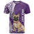 Custom Polynesian Pacific Bulldog T Shirt With Violet Hawaii Tribal Tattoo Patterns LT7 Purple - Polynesian Pride