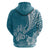 Custom Polynesian Pacific Bulldog Hoodie With Teal Hawaii Tribal Tattoo Patterns LT7 - Polynesian Pride