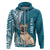 Custom Polynesian Pacific Bulldog Hoodie With Teal Hawaii Tribal Tattoo Patterns LT7 Zip Hoodie Teal - Polynesian Pride