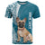 Custom Polynesian Pacific Bulldog T Shirt With Teal Hawaii Tribal Tattoo Patterns LT7 Teal - Polynesian Pride