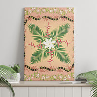 Hawaii Quilt Inspired Collection Aloha Flowers Canvas Wall Art Maile - Kukui Nut Lei