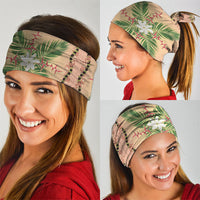 Hawaii Quilt Inspired Collection Aloha Flowers Neck Gaiter Maile - Kukui Nut Lei