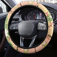 Hawaii Quilt Inspired Collection Aloha Flowers Steering Wheel Cover Maile - Kukui Nut Lei