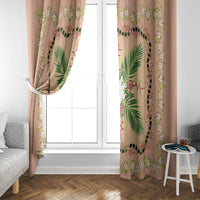 Hawaii Quilt Inspired Collection Aloha Flowers Window Curtain Maile - Kukui Nut Lei