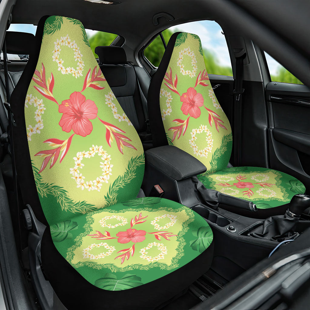 Hawaii Quilt Inspired Collection Aloha Flowers Car Seat Cover Plumeria - Ti Leaf Lei