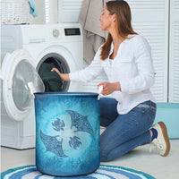Hawaii Quilt Inspired Collection Aloha Sea Laundry Basket Manta Ray and Turtles