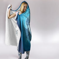 Hawaii Quilt Inspired Collection Aloha Sea Hooded Blanket Manta Ray and Turtles
