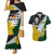 Personalised New Zealand Vs South Africa Rugby Couples Matching Mermaid Dress and Hawaiian Shirt Rivals - Tribal Style LT7 Black Green - Polynesian Pride