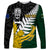 Personalised New Zealand Vs South Africa Rugby Long Sleeve Shirt Rivals - Tribal Style LT7 Unisex Black Green - Polynesian Pride