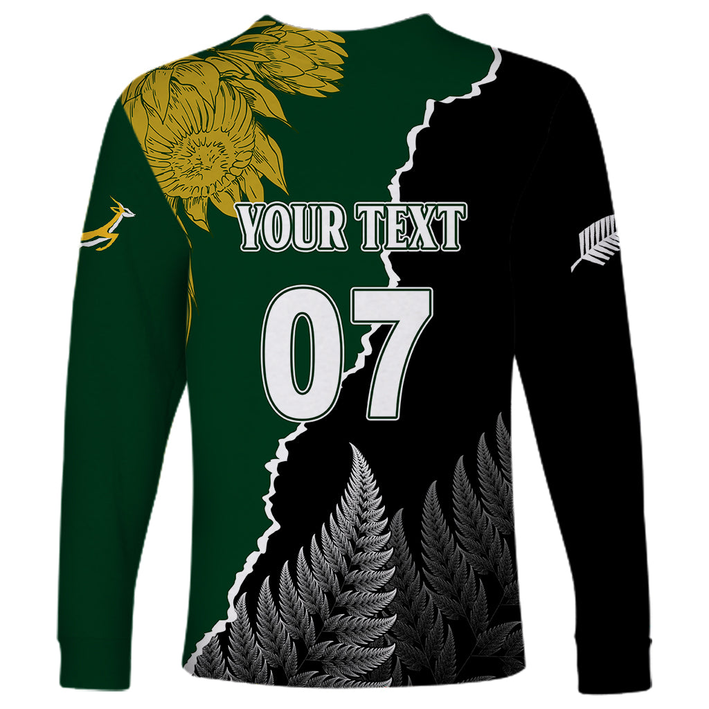 Personalised New Zealand Vs South Africa Rugby Long Sleeve Shirt Rivals Dynamics LT7 - Polynesian Pride