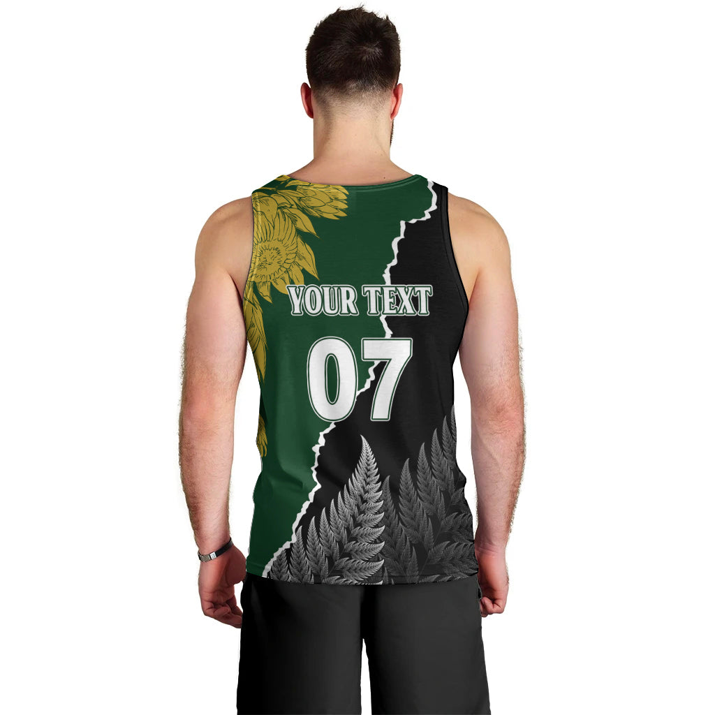 Personalised New Zealand Vs South Africa Rugby Men Tank Top Rivals Dynamics LT7 - Polynesian Pride