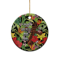 Mahalo Hawaii Ho'oponopono Pule Ceramic Ornament Polynesian Pattern Cross