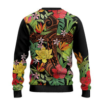 Mahalo Hawaii Ho'oponopono Pule Ugly Christmas Sweater Polynesian Pattern Cross