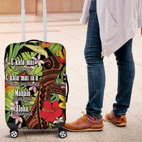 Mahalo Hawaii Ho'oponopono Pule Luggage Cover Polynesian Pattern Cross LT7 Black - Polynesian Pride