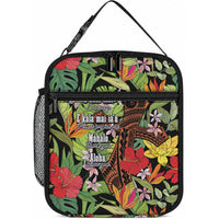 Mahalo Hawaii Ho'oponopono Pule Lunch Bag Polynesian Pattern Cross