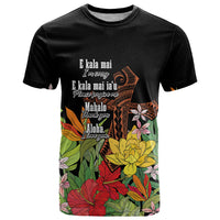 Mahalo Hawaii Ho'oponopono Pule T Shirt Polynesian Pattern Cross