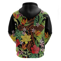 Mahalo Hawaii Ho'oponopono Pule Zip Hoodie Polynesian Pattern Cross LT7 - Polynesian Pride