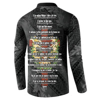 Hawaii Ka Pule a ka Haku Memorial Button Sweatshirt Flower Lei Cross - Black LT7 - Polynesian Pride
