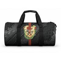 Hawaii ⁠Ka Pule a ka Haku Memorial Duffle Bag Flower Lei Cross - Black