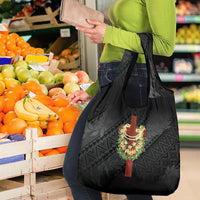Hawaii Ka Pule a ka Haku Memorial Grocery Bag Flower Lei Cross - Black LT7 - Polynesian Pride