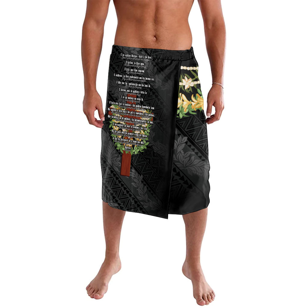 Hawaii Ka Pule a ka Haku Memorial Lavalava Flower Lei Cross - Black LT7 Black - Polynesian Pride