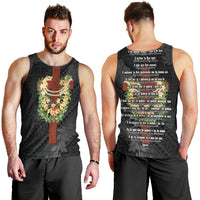 Hawaii Ka Pule a ka Haku Memorial Men Tank Top Flower Lei Cross - Black LT7 - Polynesian Pride