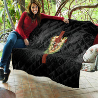 Hawaii Ka Pule a ka Haku Memorial Quilt Flower Lei Cross - Black LT7 - Polynesian Pride
