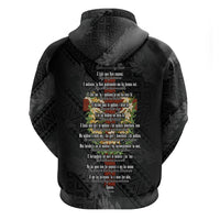 Hawaii Ka Pule a ka Haku Memorial Zip Hoodie Flower Lei Cross - Black LT7 - Polynesian Pride