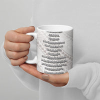 Hawaii Ka Pule a ka Haku Memorial Ceramic Mug Flower Lei Cross - Ivory White LT7 - Polynesian Pride