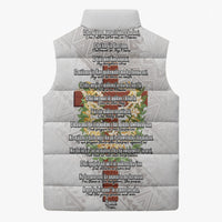 Hawaii Ka Pule a ka Haku Memorial Sleeveless Puffer Jacket Flower Lei Cross - Ivory White LT7 - Polynesian Pride