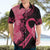 Polynesian Hawaiian Shirt Plumeria Breast Cancer Awareness Survivor Ribbon Pink LT7 - Polynesian Pride